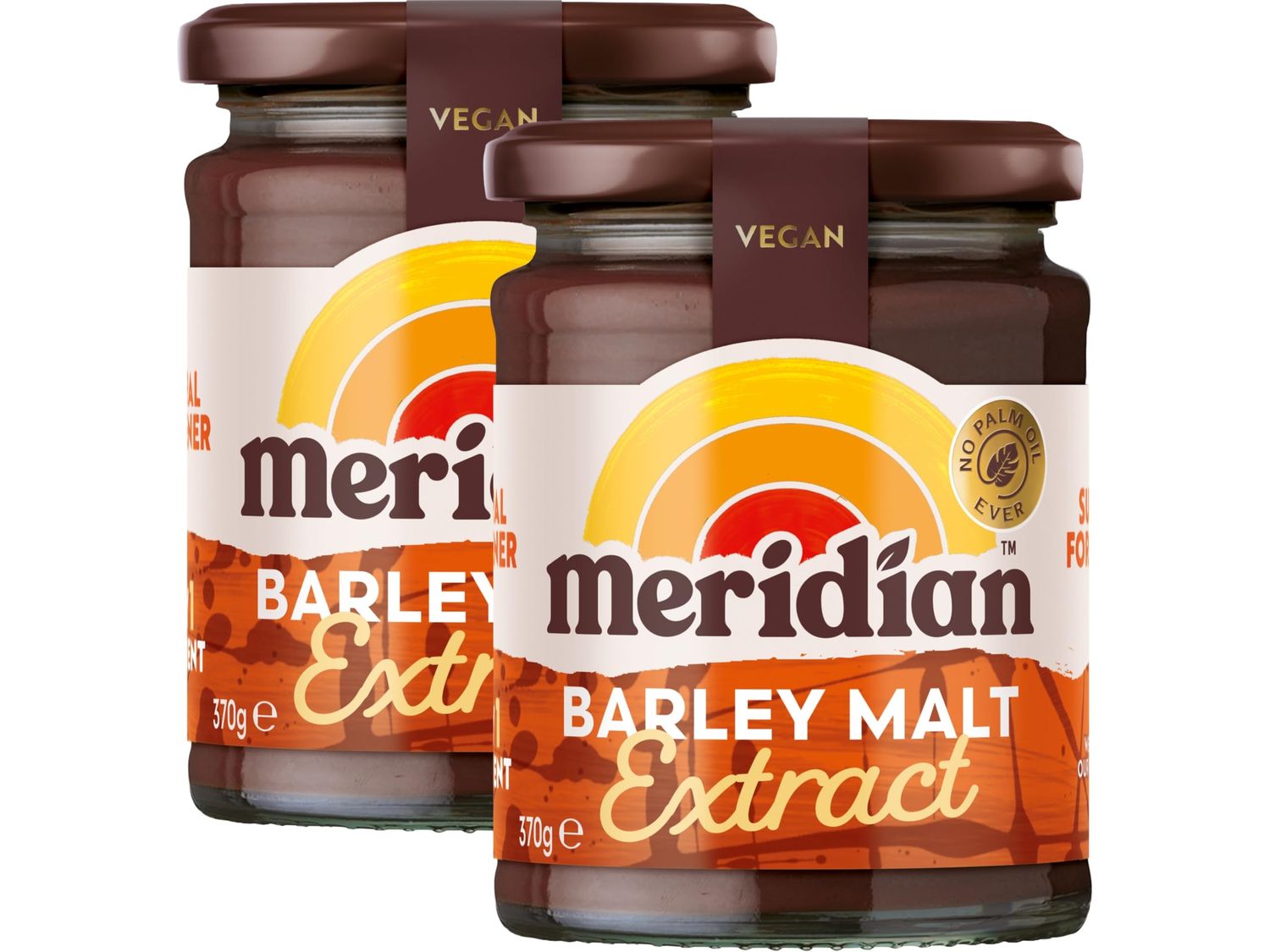 Meridian Barley Malt Extract 370g Natural Unrefined Sweetener for Baking &amp; Cooking Rich Malty Flavour, Vegan Friendly from SuperfoodUK (Pack of 2)