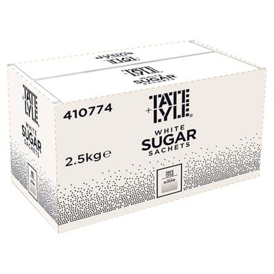 Tate &amp; Lyle - White Sugar Sachets - Pure Cane Sugar - Individually Wrapped for Hygiene - Hot Drinks, Meetings &amp; Coffee Shops - Convenient - 1000 x 2.5g