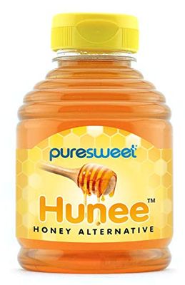 Puresweet Hunee® 100% Natural Honey Alternative 414ml, Sugar Free Keto Honey Vegan Sugar Free Syrup Made with Xylitol Diabetic Friendly Tooth Friendly Non GMO No Bitter Aftertaste.