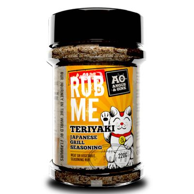 Angus & Oink Rub Me Teriyaki Japanese Grill Seasoning Authentic Teriyaki Flavour for Epic Grilled Chicken & Seafood Perfect Honey & Soy Glaze Gluten-Free 220g