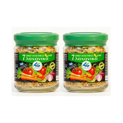 4G - 7 Dried Vegetables Mix - Pack of 2 x 70g (Total: 140g) - All-Natural, Healthy Vegetable Blend for Soups, Stews &amp; Cooking