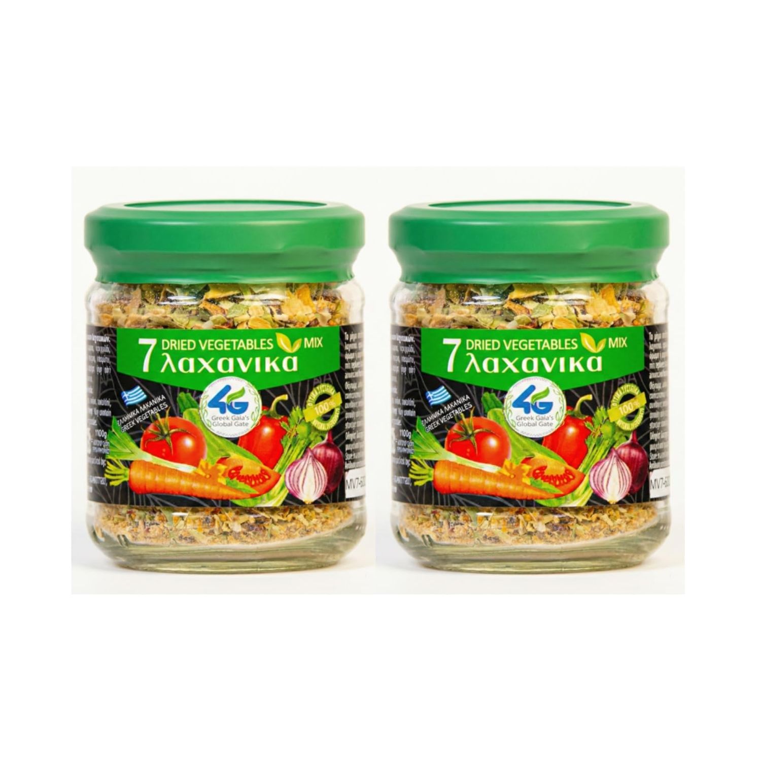 4G - 7 Dried Vegetables Mix - Pack of 2 x 70g (Total: 140g) - All-Natural, Healthy Vegetable Blend for Soups, Stews &amp; Cooking