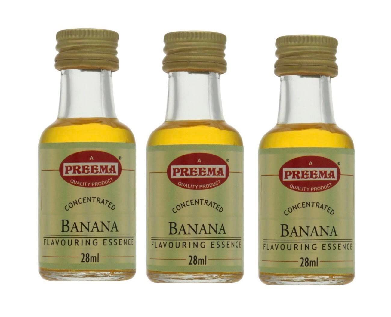 Preema Banana Flavouring Essence 3X28ml Small Size Premium Quality