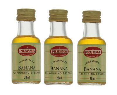 Preema Banana Flavouring Essence 3X28ml Small Size Premium Quality