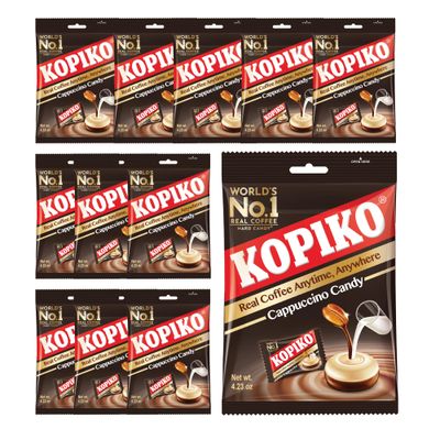 Kopiko Cappuccino Candy 100g x 12 Pack - Instant Coffee Flavoured Hard Sweets