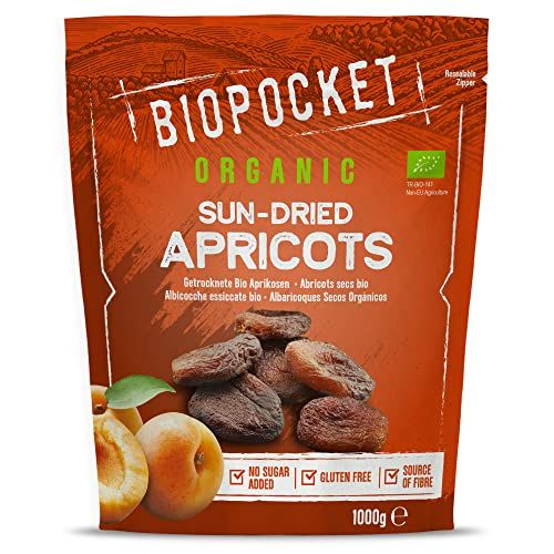 Biopocket Organic Dried Apricots, 1000 g