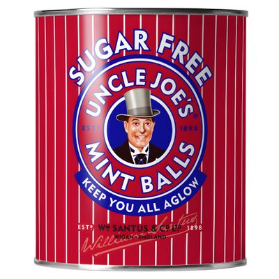Uncle Joe's Sugar Free Mint Balls 120g Tin Vegan Free From Artificial Colours Guilt-Free Treat