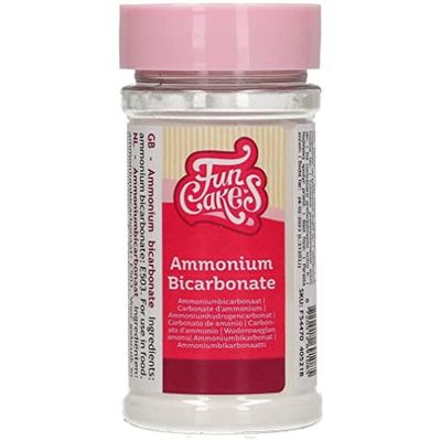 FunCakes Ammonium Bicarbonate: Baking Ammonia, Hartshorn Salt, Leavening Agent for Baking. 80g