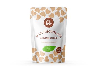 Sugar Free Milk Chocolate Chips by Mrs. Keto Vegan, Low Carb, No Added Sugar, Diabetic Friendly 200g