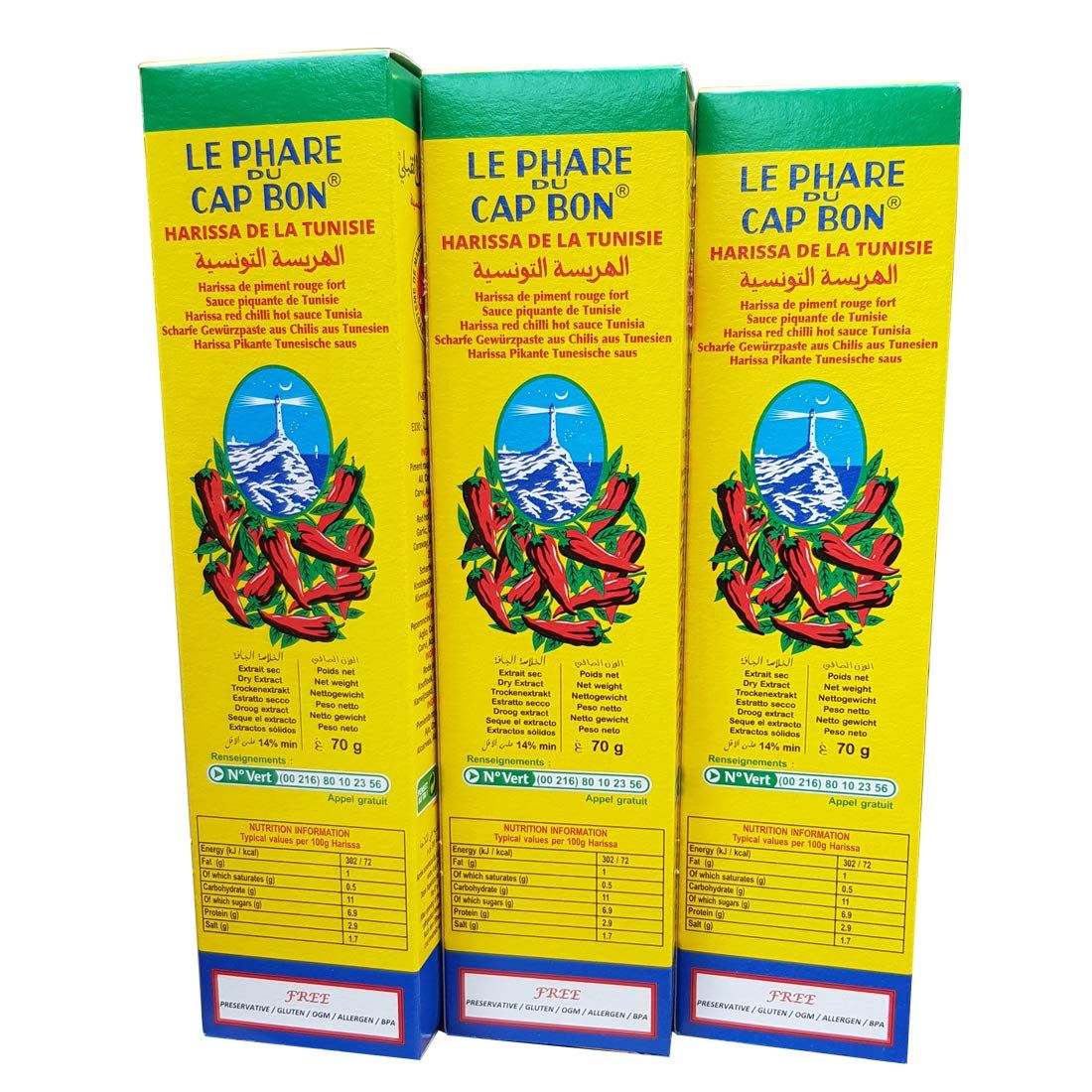 HARISSA 70g TUBE FROM TUNISIA - 3 TUBES
