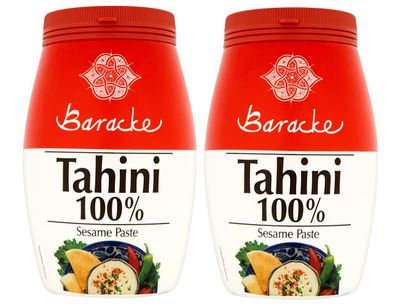 Baracke 100% Sesame Tahini Paste 1kg (2 x 500g), Roated &amp; Stone Ground Ethiopian Humera Sesame Seeds, All Natural, Kosher, Halal, Vegan, Gluten Free.