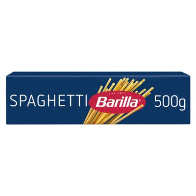Barilla Spaghetti Pasta 500g - Italian Spaghetti Made with Durum Wheat Semolina - Non-GMO, Kosher Certified - Ideal for Bolognese, Carbonara & Classic Sauces - 1 Pack