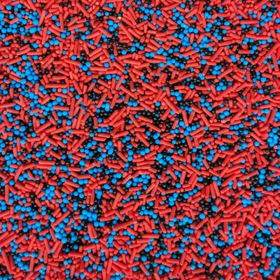 Red, Black &amp; Blue Sprinkles Mix - 35g of Edible Cake Toppers or Cupcake Decorations