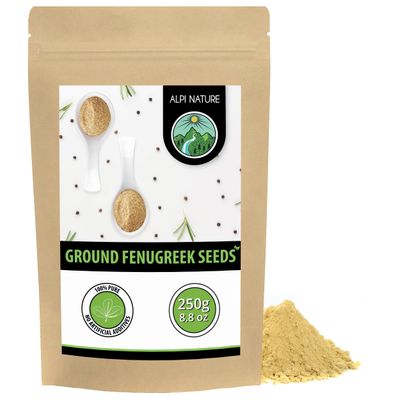 Alpi Nature Fenugreek Powder 250g 8.8 oz, Ground Fenugreek Seed, Ground Methi Seeds for Cooking