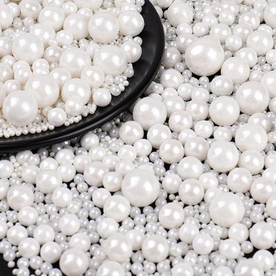 Edible Pearls for Cake Decorating 130g (4.6oz), White Sugar Pearls, Pearl Sprinkles Mix for Cupcake Topper Cookie Ice Cream Baking Decorations for Baby Shower Weddings Birthdays & Parties