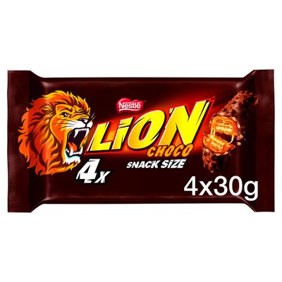Lion Milk Chocolate Bar Multipacks 10 Packs of 4 x 30g (Total 40 Bars) Crunchy Wafer, Caramel &amp; Cereal in Milk Chocolate