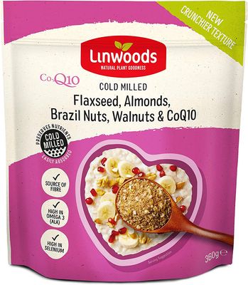 Linwoods Flaxseed Almond Brazil Nut Walnut Coq10 360g 4 Pack