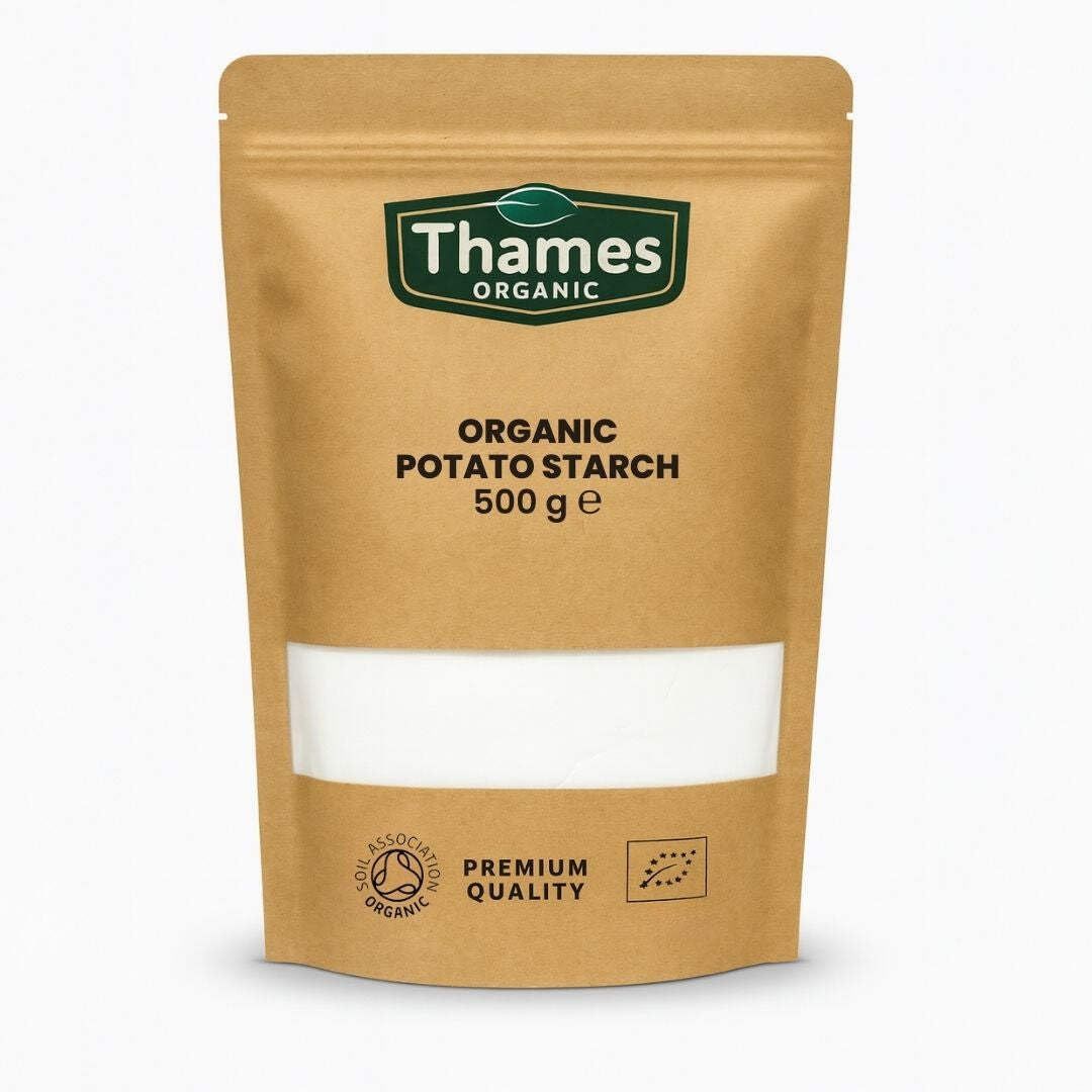 Organic Potato Starch-Certified Organic, Non-GMO, Vegan, No Additives, No Preservatives, Resealable Bag by Thames Organic 500g