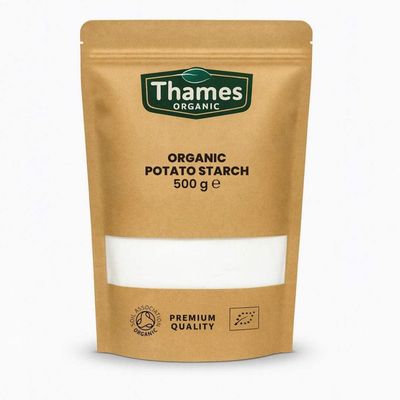 Organic Potato Starch-Certified Organic, Non-GMO, Vegan, No Additives, No Preservatives, Resealable Bag by Thames Organic 500g
