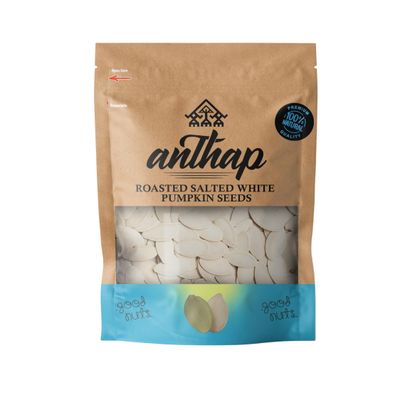 Anthap Roasted Lightly Salted White Pumpkin Seeds, Non GMO, No Oil, Perfectly Roasted & Lightly Salted, Rich in Protein & Healthy Fats, Packed with Fiber & Nutrients, 100% Natural Ingredients, 700g