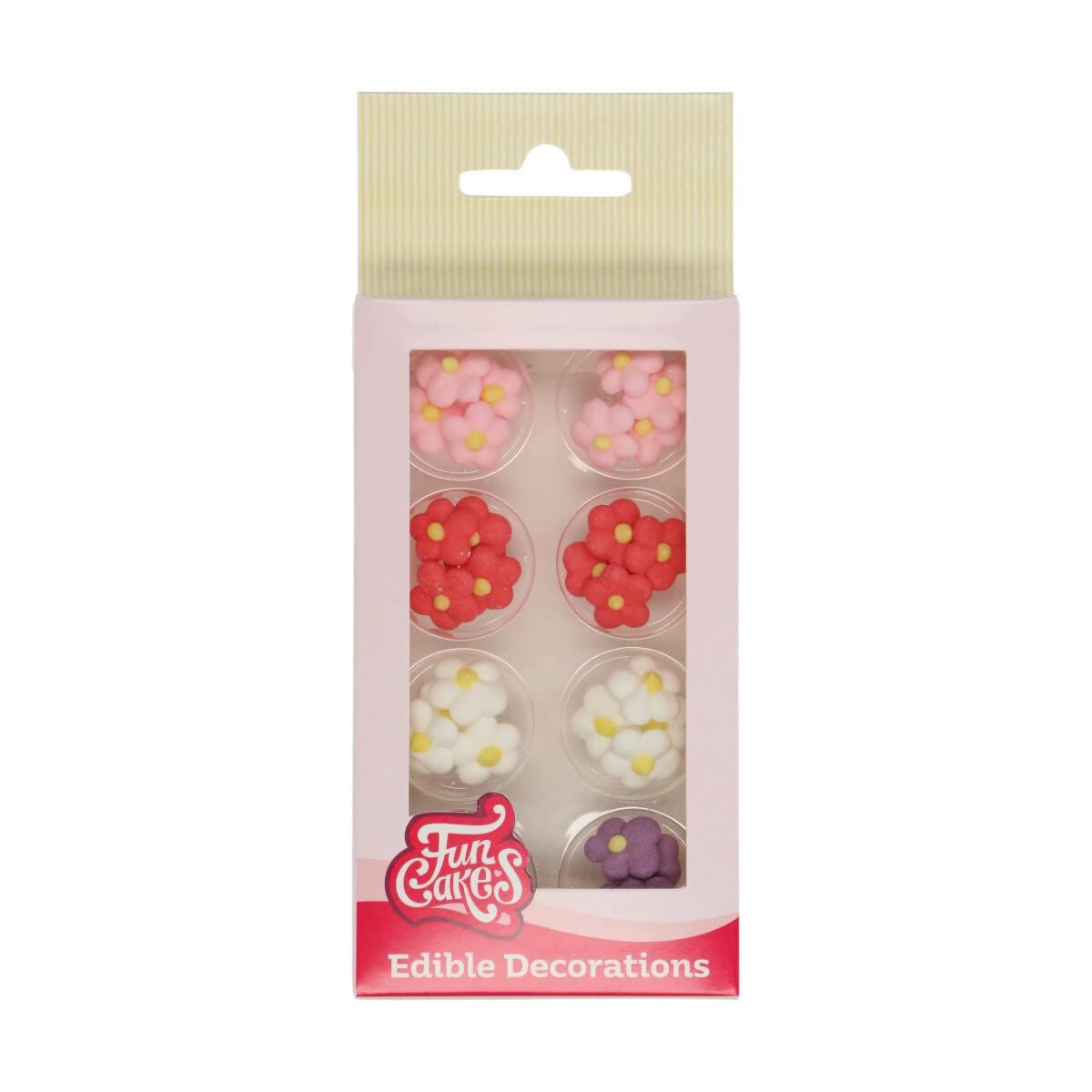FunCakes Sugar Decorations Little Flowers: Ready to Use for Cake Decoration, Perfect for Cupcakes, Muffins and more, Glutenfree certified, Set/32,Mix,6