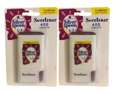 Silver Spoon Sweetness &amp; Light Sweetener Tablet (400 per Pack) - Pack of 2