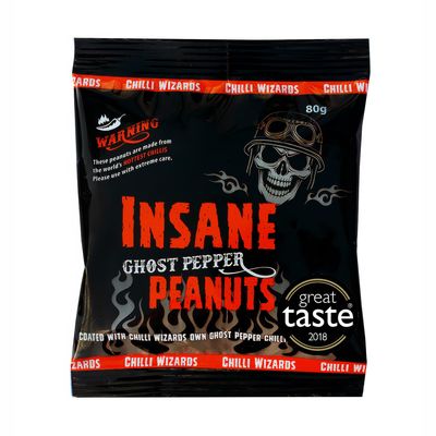 Ghost Pepper Chilli Insane Peanuts Hot as Hell Seasoned Peanuts 80g