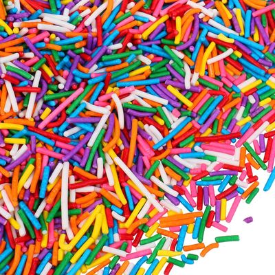 Rainbow Sprinkles for Cake Decorating - Edible Colourful Sugar Strands, Sprinkles Cake Decorations for Ice Cream Toppings, Donuts, Cupcakes & Cookies Baking