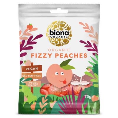 Biona Fizzy Peaches Organic, 75g