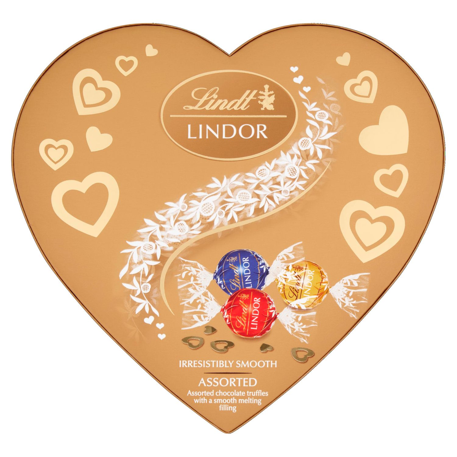 Lindt Lindor Assorted Heart Box Chocolate Truffles - 200g Box (Approx. 16 Balls) - Smooth Filling - Gift, Anniversary, Birthday, Congratulations Treat