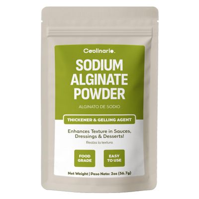 Coolinario Sodium Alginate Powder (56 g) Premium Thickener & Gelling Agent for Sauces, Desserts & Molecular Gastronomy Ideal for Spherification & Texture Enhancement Food Grade