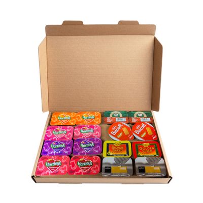Individual Jam Portions Selection- Breakfast Jams, Spreads, Preserves, Honey, Lotus Biscoff Spread, Lyles Golden Syrup and Robertson's Marmalade 16 Portions