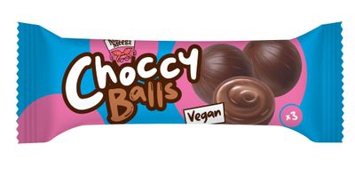 Mummy Meegz Choccy Balls (3 Balls per Pack) Vegan Truffles with Silky Smooth Chocolate Centre (Single Pack)