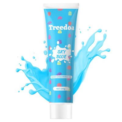 Food Colouring Gel Tube,Highly Concentrated Professional-Grade Gel,Edible Ingredients,Easy to Use,Vibrant Colour Food Dye for Cake Decorating,Baking,Easter Egg,Icing,Fondant,Cookies,Slime-Sky Blue 20g