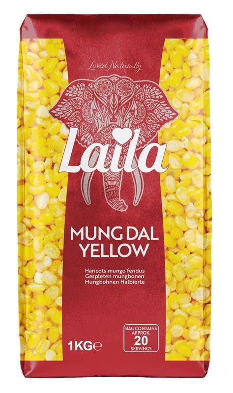 Laila Moong Dal Yellow, 1Kg (Pack of 4)