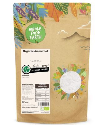 Wholefood Earth Organic Arrowroot 500g Vegan GMO Free Certified Organic