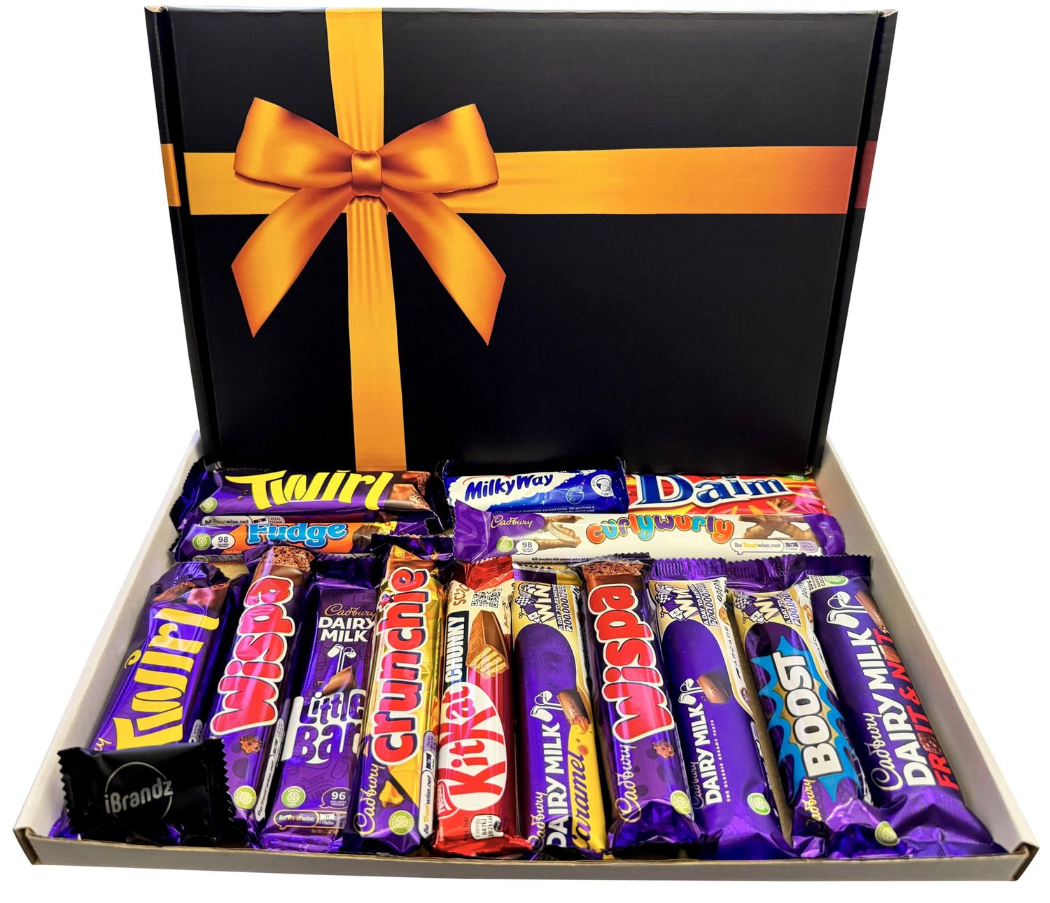 Chocolate Gift Box Chocolate Hamper Box Selection Of 15 Full Size Chocolate Bars Including Dairy Milk wispa in this Chocolate Gift Set