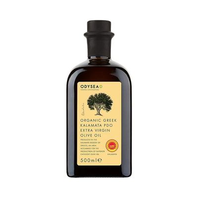 Odysea Organic Extra Virgin Olive Oil, PDO Kalamata EVOO, 500ml Glass Bottle