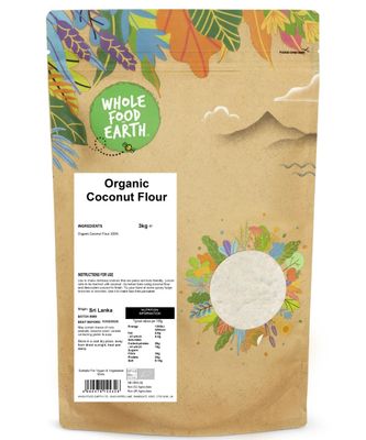 Wholefood Earth Organic Coconut Flour - 3 kg GMO Free Vegan High Fibre Certified Organic