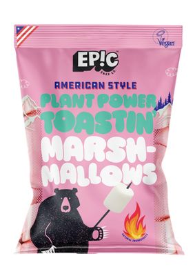 EPIC SNAX CO American Style White Plant Power Toastin Marshmallows Gluten Free &amp; Vegan Friendly Perfect for Toasting 200 g (Pack of 1)