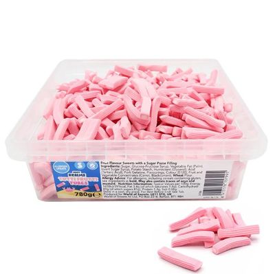 Candy Realms Tutti Frutti Tubes (Planks) 780g - Chewy Retro Fruit Flavour Sweets in a Resealable Tub