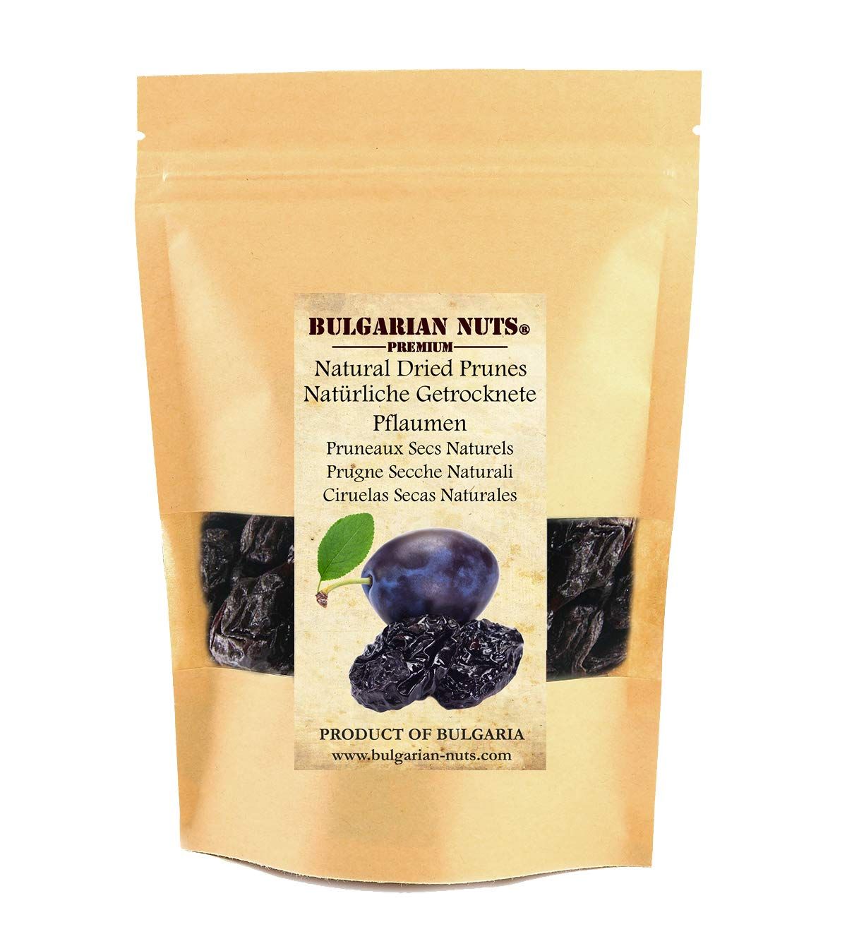 1 kg Natural Prunes pitted (DRIED Plums), No Moisture, Free from - Sweeteners, Additives, Preservatives, Gluten