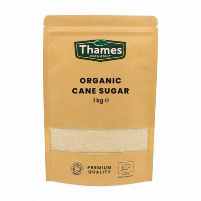 Organic Cane Sugar - No Additives or Preservatives, Vegan, GMO Free, Certified Organic - Perfect for Baking and Sweetening Drinks Naturally - Thames Organic 1 kg