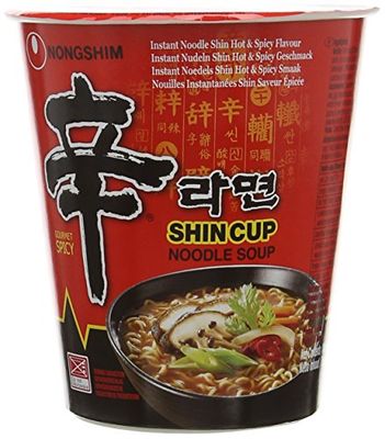 Nong Shim Shin Instant Noodle Cup, Pack of 12