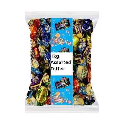 Walkers Assorted Toffee Selection - 1kg Bulk Bag Classic Toffee Sweets, Assorted Flavours, Retro British Confectionery, Perfect for Sharing, Gifting &amp; Parties