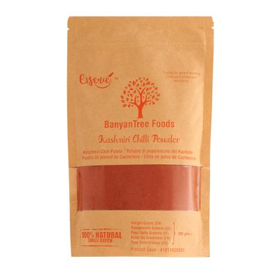 BanyanTree Foods Kashmiri Chilli Powder Kashmiri Red Chilli Powder 200g All Natural Premium Quality Indian Origin