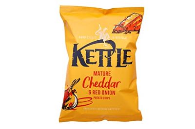 Kettle Mature Cheddar &amp; Red Onion Chips, 130g