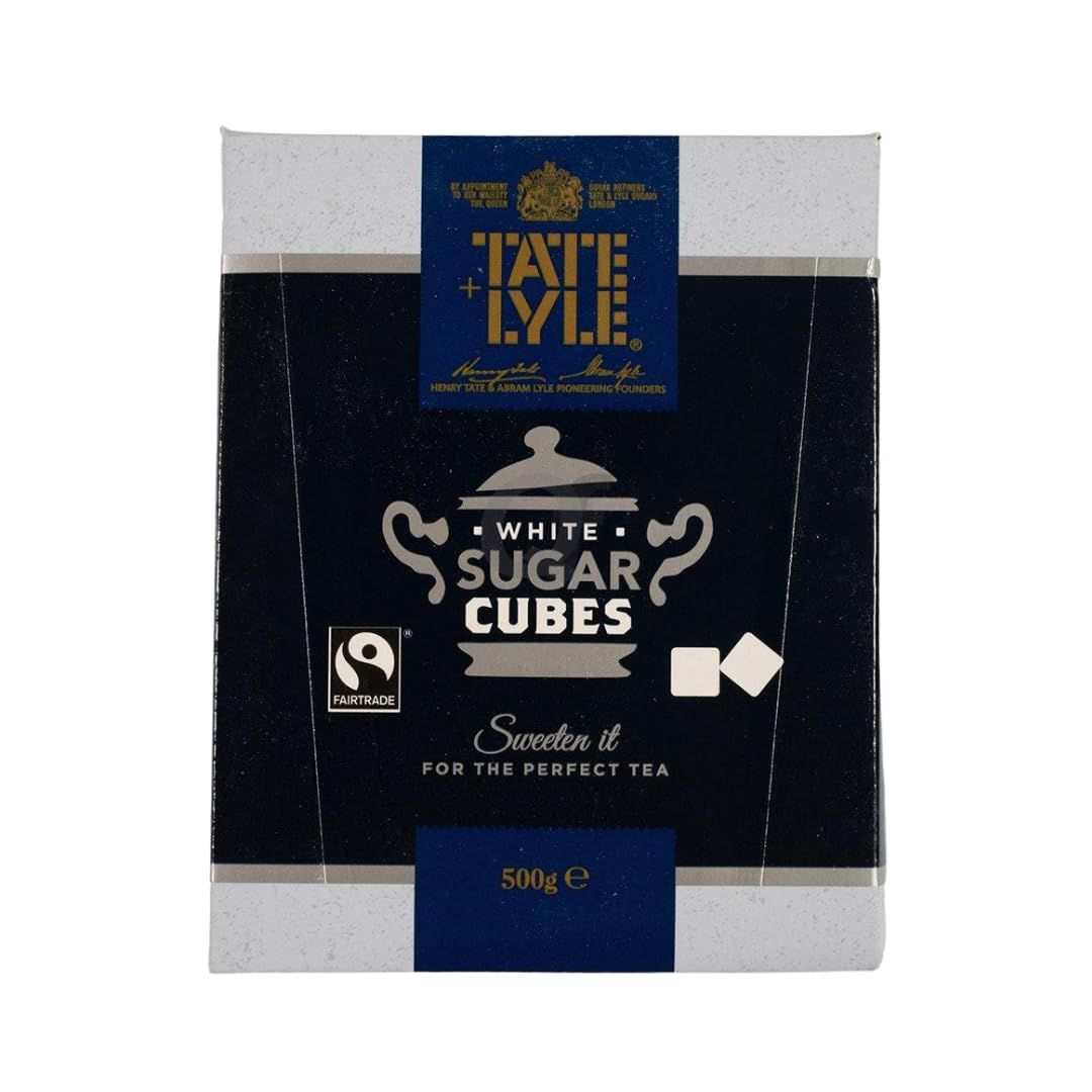 White Sugar Cubes 500g - Pure Cane Sugar Cubes for Tea, Coffee &amp; Hot Drinks - Convenient Pre-Portioned Cubes for Consistent Sweetness - Suitable for Vegetarians