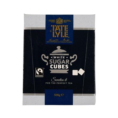 White Sugar Cubes 500g - Pure Cane Sugar Cubes for Tea, Coffee & Hot Drinks - Convenient Pre-Portioned Cubes for Consistent Sweetness - Suitable for Vegetarians