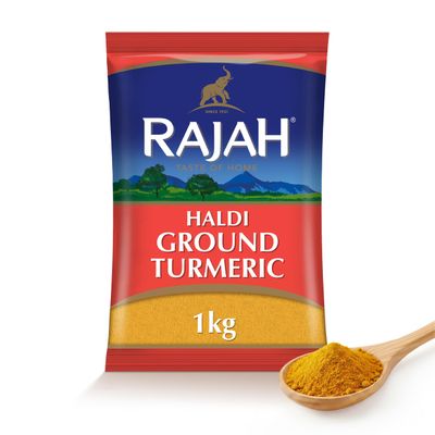 Rajah Spices Haldi Ground Turmeric Holud Haldi Haldar Haladi (1kg)